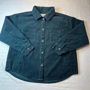 Lucky Brand Women’s Corduroy Button-Up Shacket in Teal 🍀